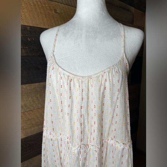 Madewell Tiered Cover-Up Dress Nightgown in Rainbow Clipdot Medium Cottagecore - Picture 5 of 15